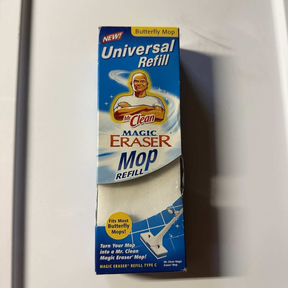 Mr. Clean Magic Eraser Mop Head REFILL 10" Universal Fits Most Butterfly Mops C